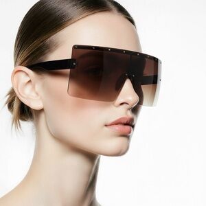 Stylish Brown Oversized Sunglasses